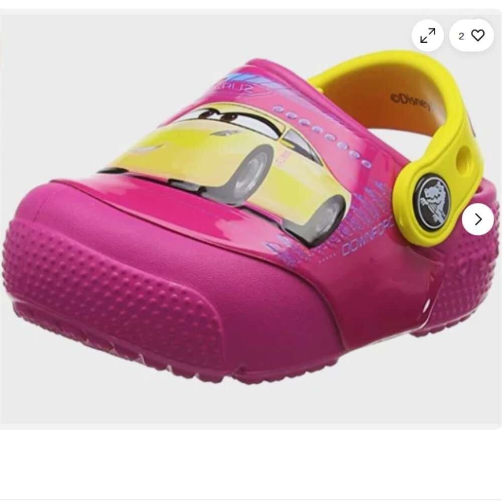 NEW W/ TAG Crocs Kids' Disney Cars Lights-Up Funlab Clog Shoe, Candy Pink, Sz. 1